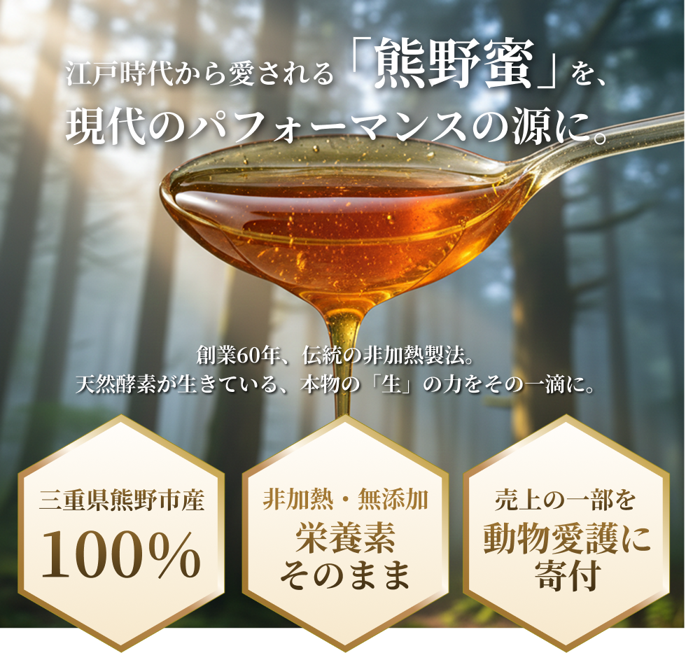 江戸時代から愛される「熊野蜜」を、現代のパフォーマンスの源に。